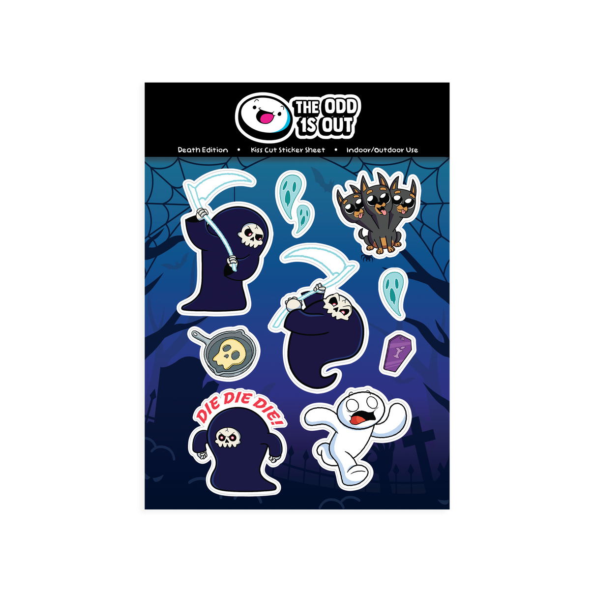 Haunted Glow-in-the-Dark Sticker Sheet | Official The Odd 1s Out Merch